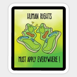 Human Rights At The Gulf Sticker